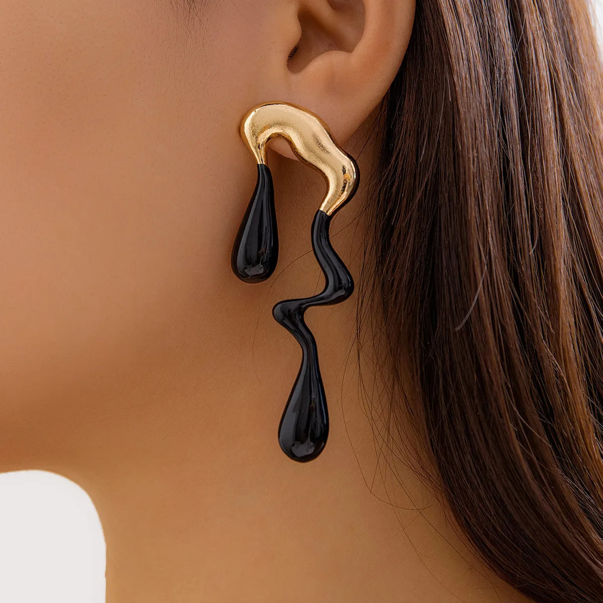 Long Geometric Irregular Earrings Water Drops