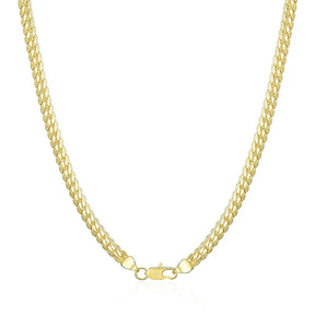 Full Side Necklace 18K Gold 6mm Chain