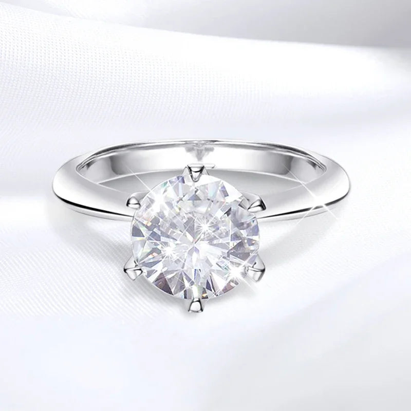 Moissanite Solitaire Ring 1-5 CT - Radiant Brilliance