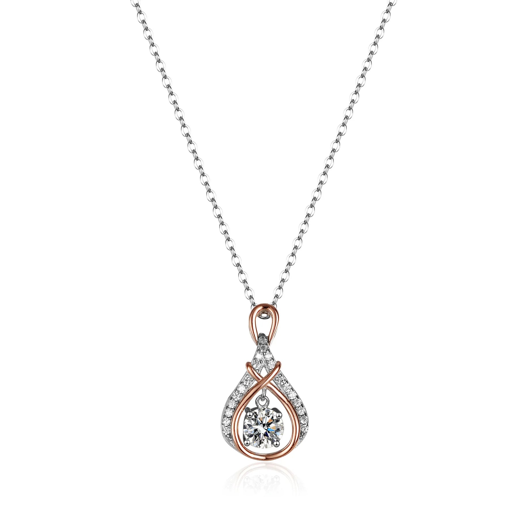 Luxury Platinum Moissanite Necklace 0.5CT - Radiant Jewel