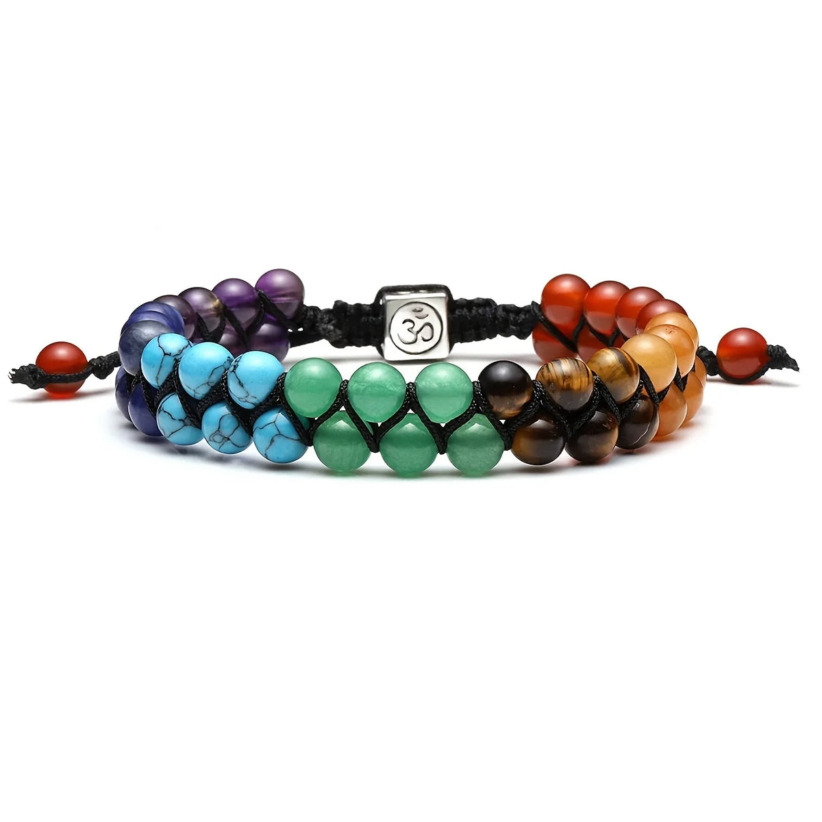 Natural Stone Bead Bracelet for the 7 Chakras - Balance and Well-Being